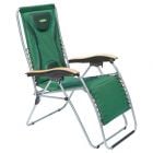 Outback Padded relaxer with timber arm rest in green